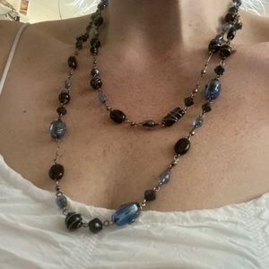 Custom-made glass bead necklace
